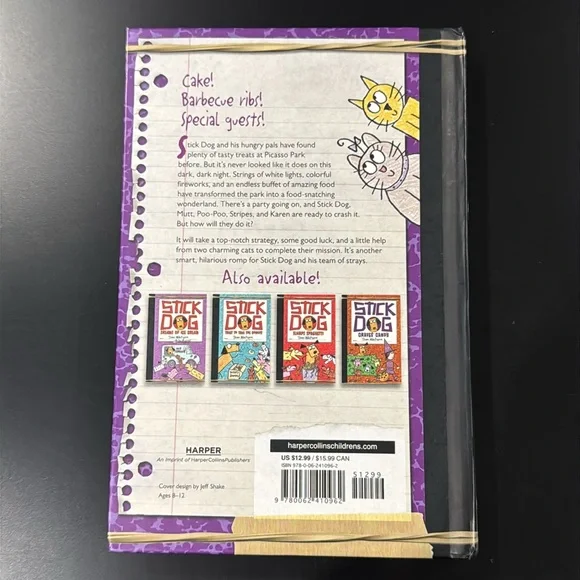 Stick Dog #8: Stick Dog Crashes A Party by Tom Watson - Hardcover Novel - Picture 2 of 12